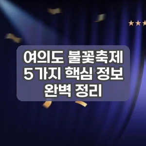 여의도 불꽃축제 | 5가지 핵심 정보 완벽 정리