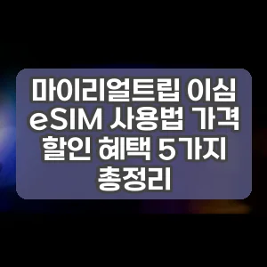 마이리얼트립 이심 eSIM 사용법 가격 할인 혜택 5가지 총정리